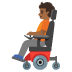 🧑🏾‍🦼 person in motorized wheelchair: medium-dark skin tone display on Google